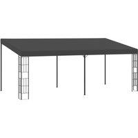 Berkfield Home Wall-mounted Gazebo 3x6 m Anthracite Fabric in Black