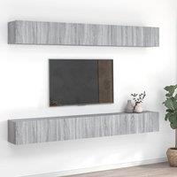 Berkfield Home TV Cabinets 8 pcs Grey Sonoma 60x30x30 cm Engineered Wood | Size: 60 x 30 x 30 cm