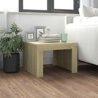 Berkfield Home Coffee Table Sonoma Oak 50x50x35 cm Engineered Wood in Brown | Size: 50 x 50 x 35 cm