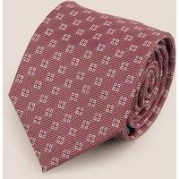 Oswin Hyde Men's Geometric Squares Red Tie
