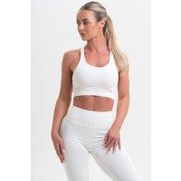 Discipline 365 Women's Discipline Sports Fitness Racer Back Bra in White | Size: XS