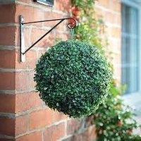 Marco Paul 30cm Green Artificial Topiary Ball Garden Decoration in Grey