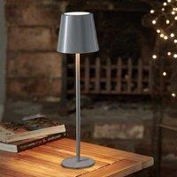 Marco Paul 33cm Slate Metal Rechargeable Table Lamp in Grey