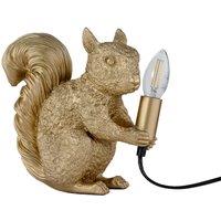 First Choice Lighting Squirrel - Gold Squirrel Table Lamp