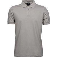 TEE JAYS Men's Luxury Stretch Short Sleeve Polo Shirt in Stone | Size: Small