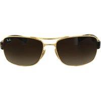 Ray-Ban Men's Rectangle Gold Brown Gradient Sunglasses