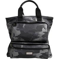 Double Compartment Camo Tote - Gray Tote Bags