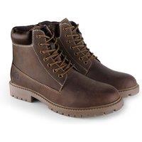CATESBY ENGLAND Men's Bracken Premium Leather Lace Up Boots in Brown | Size: 7