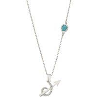 Latelita Women's Zodiac Birthstone Sagittarius Necklace Turquoise Silver in Blue