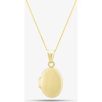 T.H.Baker Women's 9ct Yellow Gold Plain Oval Locket Necklace 1.65.3043 | Size: Standard