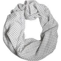 Dolce & Gabbana Women's Polka Dot Wrap Shawl with Logo Details - White Scarves