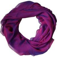 Dolce & Gabbana Women's Silk Wrap Shawl Scarf with Logo Details - Purple Scarves