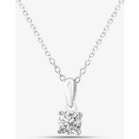 T.H.Baker Women's Silver Medium Brilliant Cut Cubic Zirconia Pendant Necklace ZQP00045 | Size: Standard