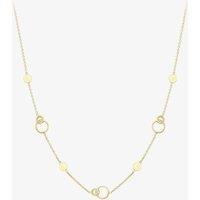 T.H.Baker Women's 9ct Gold 17 Inch Interlocking Circle Disc Chain 111125127730 | Size: 17 inches