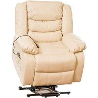 Artemis Home Brooklyn Electric Riser Recliner with Massage & Heat in Cream