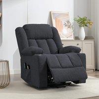Artemis Home Lovell Electric Lift Assist Riser Recliner with Massage & Heat in Dark Grey