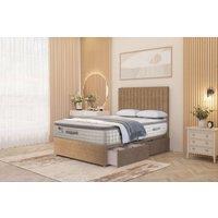 Somnior Eleanor Plush 2 Drawer Divan Bed Set with Pillowtop & 54 Headboard in Beige | Size: Single