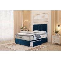 Somnior Eleanor Plush 2 Drawer Divan Bed Set with Pillowtop & 54 Headboard in Navy | Size: Small Double