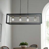 Pagazzi Sully 4 Light Matte Black Ceiling Pendant Bar