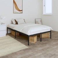 Berkfield Home Metal Bed Frame Black 135x190 cm Double