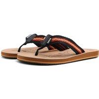 Weird Fish Men's Malham Leather Look Flip Flops in Light Beige | Size: 11