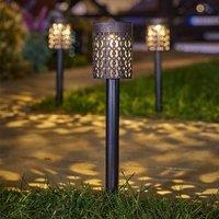 Marco Paul 8pc Solar Garden Stake Lights in Black