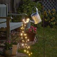 Marco Paul Solar Watering Can Stake Light with Firefly Effect in Silver