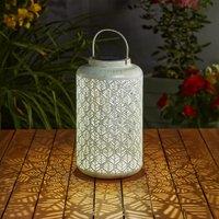 Marco Paul 36cm Sage Silhouette Effect Solar Garden Lantern in Green