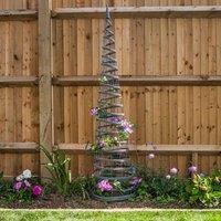 Marco Paul 1.5m Faux Rattan Obelisk - Slate in Grey