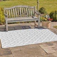 Marco Paul Large Al Fresco Outdoor Rug Portable Anti-Slip UV-Resistant Weatherproof in Grey | Size: 160 cm x 230 cm