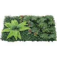 Marco Paul 60 x 40cm Artificial Leaf Screening Panel - Fern Forest in Green | Size: 60 x 40 cm
