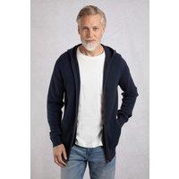 Weird Fish Men's Samuel Knitted Full Zip Hooded Jumper in Navy | Size: 4XL
