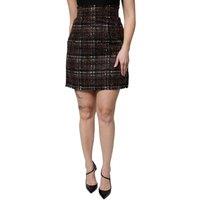 Dolce & Gabbana Women's Multicolor High Waist Tartan Tweed Pencil Cut Skirt | Size: 10