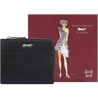 Paul Costelloe Women's 'Tilly' 100% Real Leather Purse in Jet Black