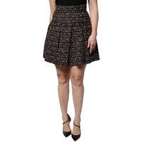 Pleated Tweed Mini Skirt Wo - Multicolor