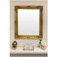 Downton Interiors Antique Gold Wood Frame Wall Mirror 73cm x 63cm | Size: Medium
