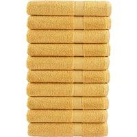 Berkfield Home Premium Towels SOLUND 10pcs Gold 100x200cm 600gsm
