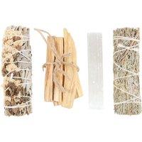 Something Different Energy Cleansing Palo Santo Ritual Kit (Pack of 4) in Off-White