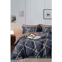 Ezysleep Graphic Print Printed Duvet Set in Navy | Size: King