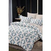 Ezysleep Aztec Blue Printed Duvet Cover Set | Size: King