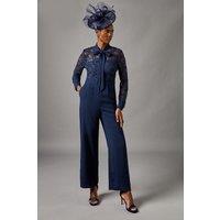 Lace Tie Neck Jumpsuit