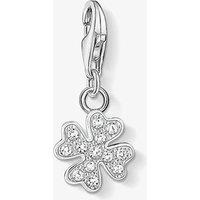 THOMAS SABO Women's Silver Clear Cubic Zirconia Clover Charm 1797-051-14