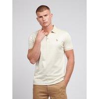 U.S. POLO ASSN. Men's Textured Polo Shirt in Light Stone | Size: 2XL