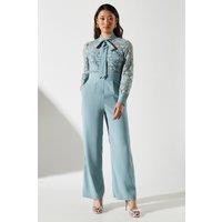 Lace Tie Neck Jumpsuit