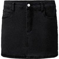 MODISHION Women's Casual High-Waisted Denim Mini Skirt in Black | Size: 2XL
