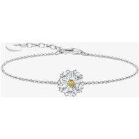 THOMAS SABO Women's Silver Flower Bracelet A2202-051-4-L19V | Size: Adjustable