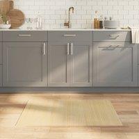 Berkfield Home Rug Rectangular Light Nature 70x100 cm Bamboo in Beige | Size: Medium