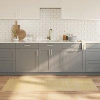 Berkfield Home Rug Rectangular Light Nature 70x200 cm Bamboo in Beige | Size: Medium