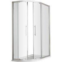 Balterley Sonic 1200x900mm Offset Quadrant Enclosure & 8mm Glass, Handle Chrome in Silver