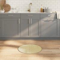 Berkfield Home Rug Round Light Natural60 cm Bamboo in Beige | Size: Medium